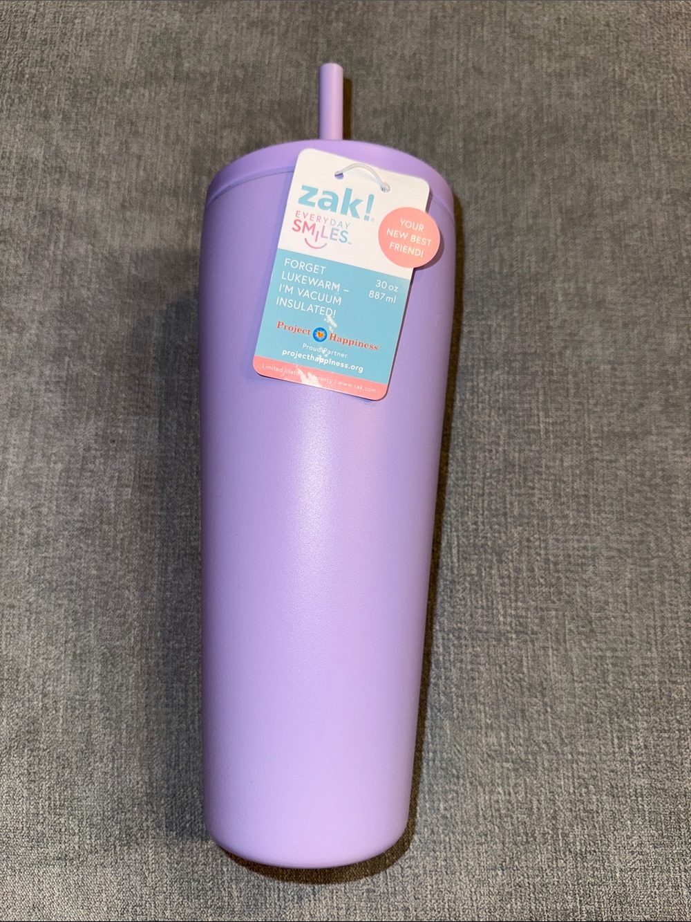 Zak! Insulated Tumbler with Straw - Lavender